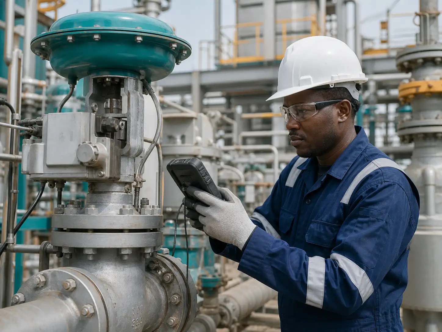 Bekool engineer inspecting industrial equipment