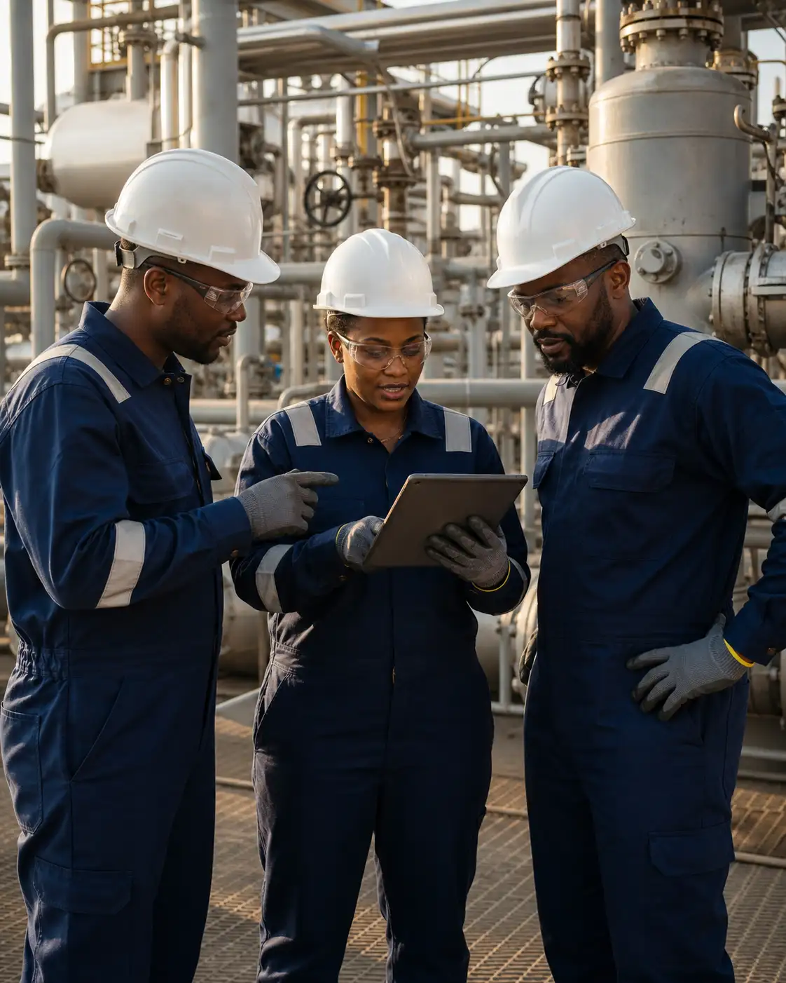 Bekool engineering team at an industrial facility